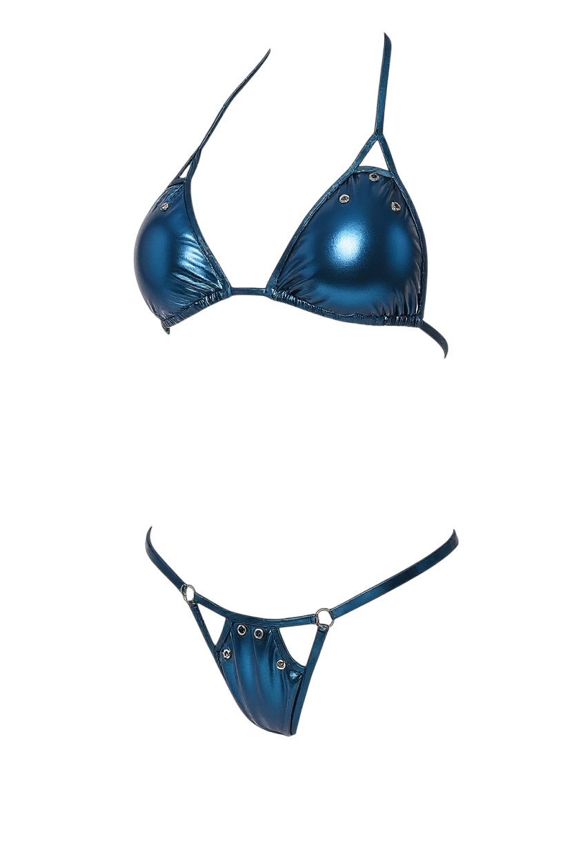 Shiny Vinyl Lingerie Set – Bold Style for Passionate Nights CON34