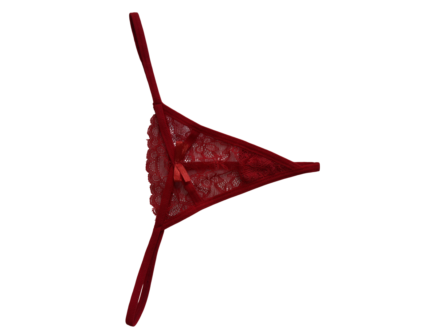 Open Lace Thong with Bow – Erotic Women’s Lingerie
