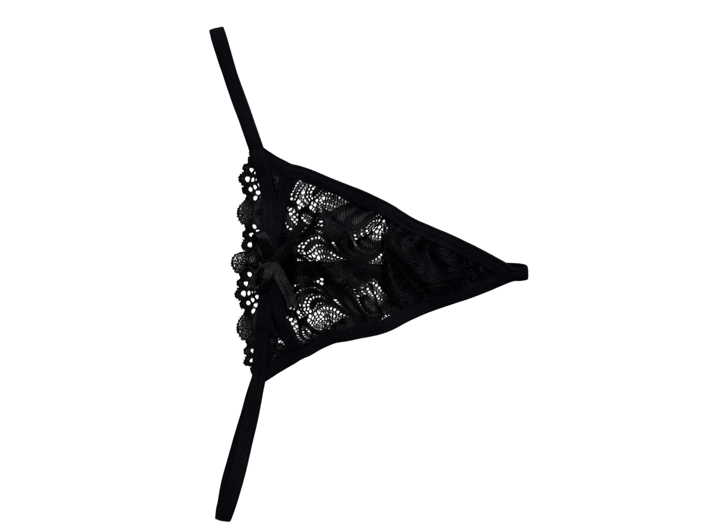 Open Lace Thong with Bow – Erotic Women’s Lingerie