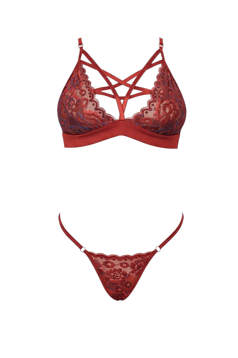 Lace Lingerie Set with Strappy Details | Sexy & Sophisticated Women’s Lingerie
CON88