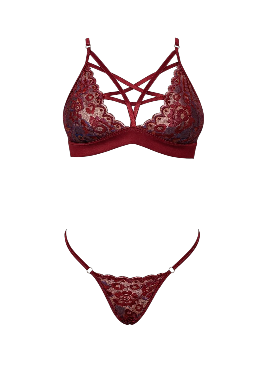 Lace Lingerie Set with Strappy Details | Sexy & Sophisticated Women’s Lingerie
CON88