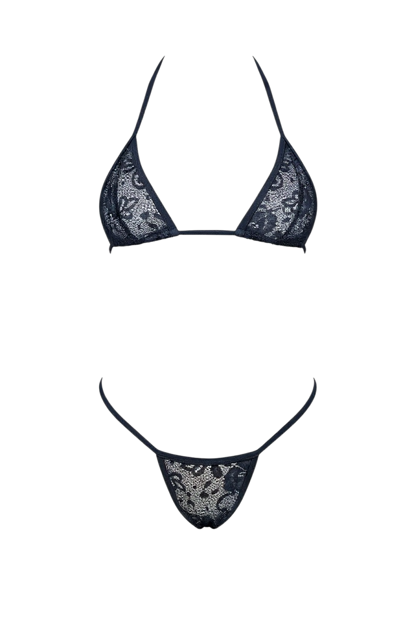 Minimalist Lace Lingerie Set – Sexy Triangle Design for Irresistible Seduction CON33
