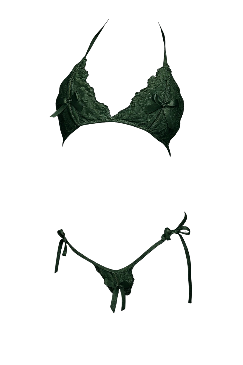 Adjustable Lace Lingerie Set – Sexy Two-Piece for Irresistible Moments CON32