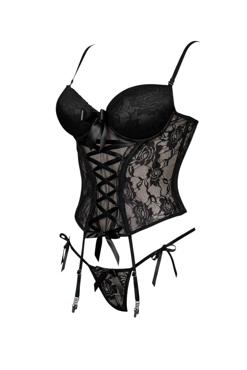 Lace Corset with Garters – Sexy Lingerie for Confident Women BCL2