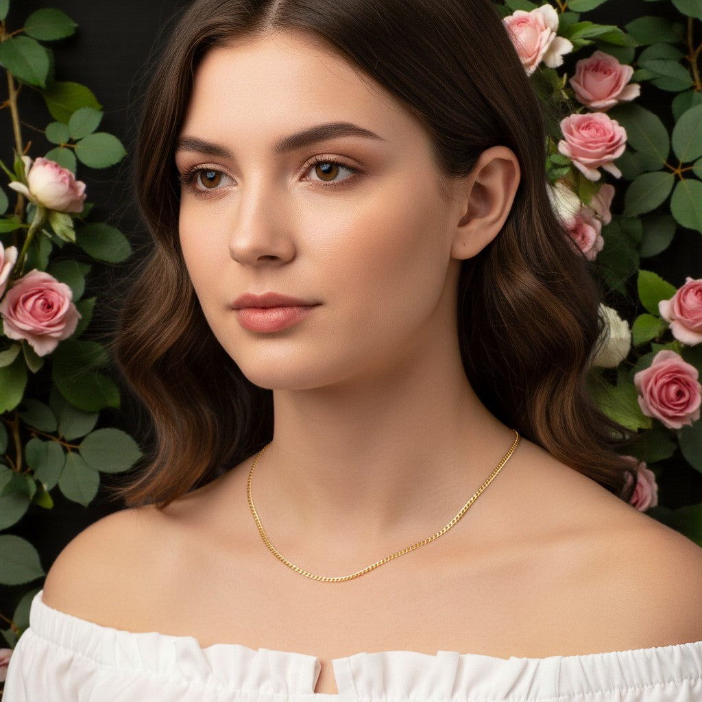 18K Italian Gold Mini Cuban Link Chain - 20" (2.20g)