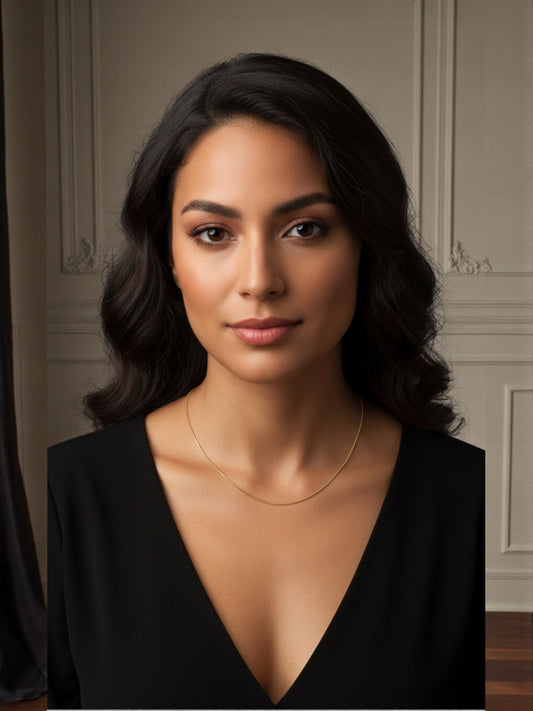 18K Italian Gold Military Link Chain - 16" (1.68g)